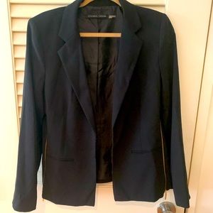 Ivanka Trump black blazer. Size 12. Gold zipper embellishment on either side.
